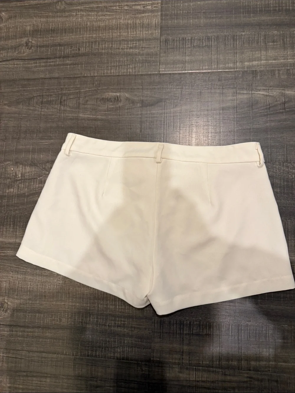 Amanda Uprichard Cream Tailored Shorts